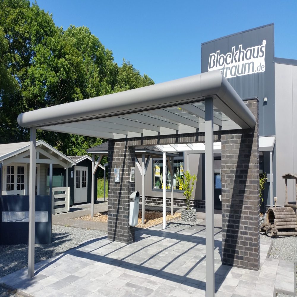 Flachdach Überdachung Ausstellung