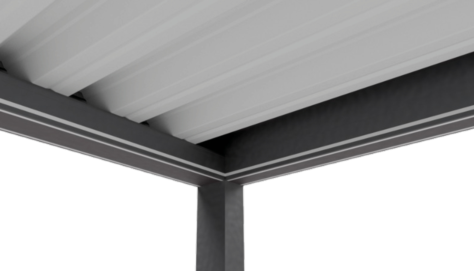 Carport_RAL7016_render_detail_Vliesunterseite_LED_Strips_web